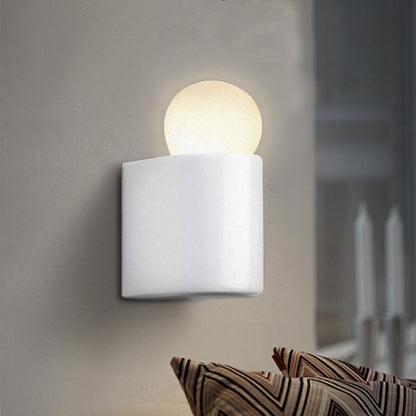 Frendorf | Weiße Ball-Wandbeleuchtung Modernist LED Milchglas-Wandlampe mit kleiner/mittlerer/großer Größe in Weiß/warmem Licht