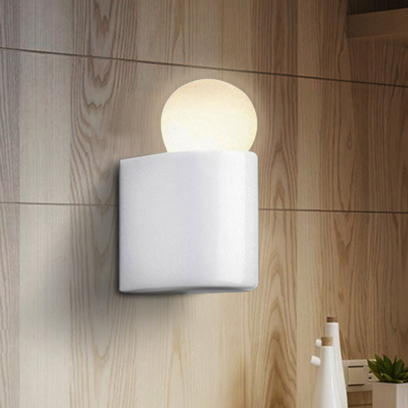 Frendorf | Weiße Ball-Wandbeleuchtung Modernist LED Milchglas-Wandlampe mit kleiner/mittlerer/großer Größe in Weiß/warmem Licht