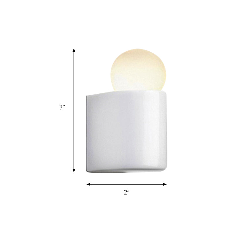 Frendorf | Weiße Ball-Wandbeleuchtung Modernist LED Milchglas-Wandlampe mit kleiner/mittlerer/großer Größe in Weiß/warmem Licht