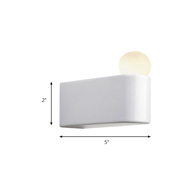 Frendorf | Weiße Ball-Wandbeleuchtung Modernist LED Milchglas-Wandlampe mit kleiner/mittlerer/großer Größe in Weiß/warmem Licht