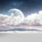 Vollmond Wandtattoo Modernes Dekoratives Wohnzimmer Wandverkleidung, Individuell Bedruckt