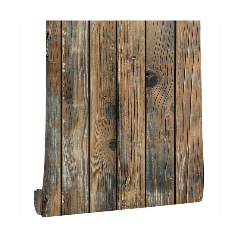 Holzbrett Tapetenrolle Braun PVC Wanddekoration, Abziehen und Kleben, 19,5' L x 17,5" B