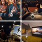 Frendorf | Tragbarer 4K Smart Beamer mit WiFi & Bluetooth 180 Grad Projektionswinkel Autofokus