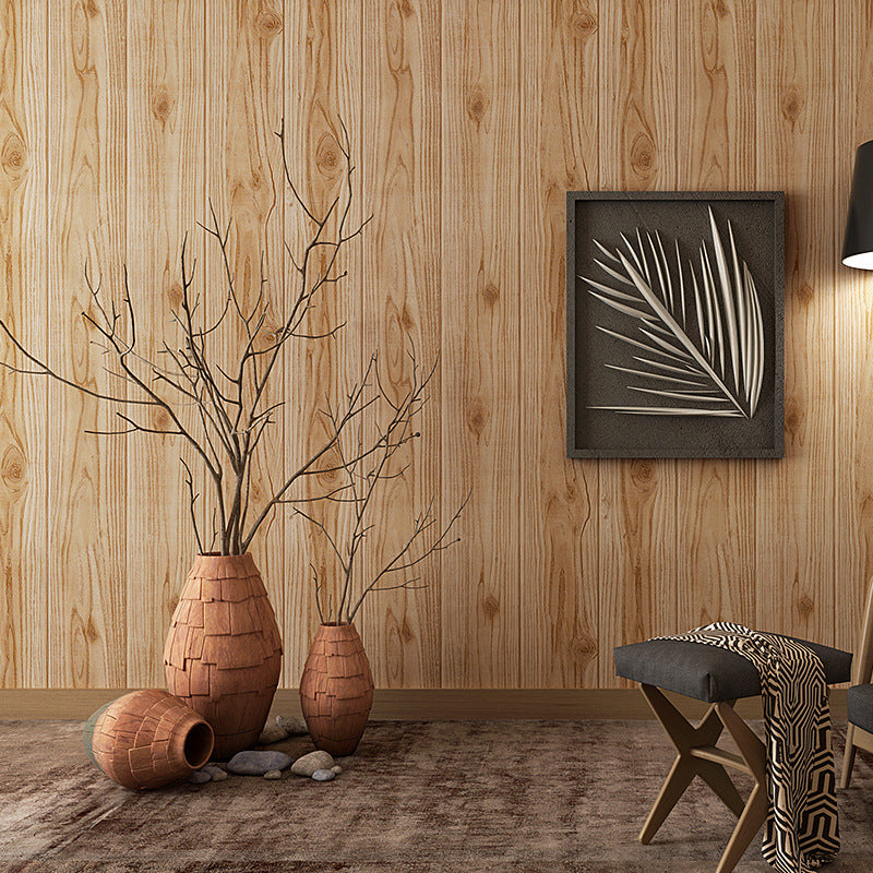 Holztapete Rolle Rustikal 3D Konstruktion Wandkunst in heller Farbe, 33' L x 20.5" B