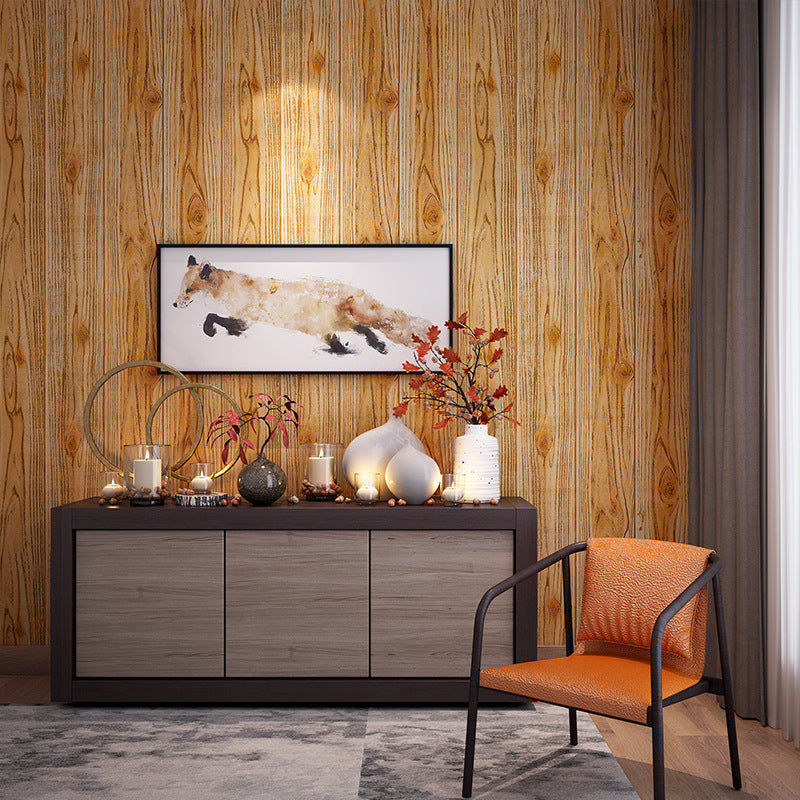 Holztapete Rolle Rustikal 3D Konstruktion Wandkunst in heller Farbe, 33' L x 20.5" B