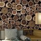 Holztapete Rolle Rustikal 3D Konstruktion Wandkunst in heller Farbe, 33' L x 20.5" B