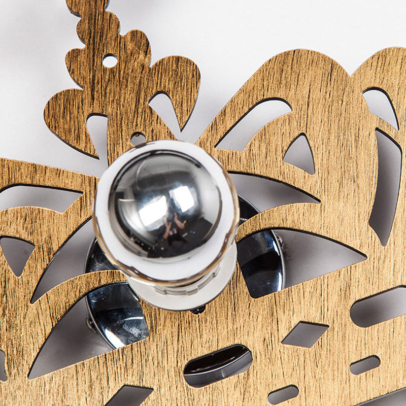 Frendorf | Moderne schöne Wandlampe Holz einzelne Licht braune Wandlampe für Flur Pflegezimmer
