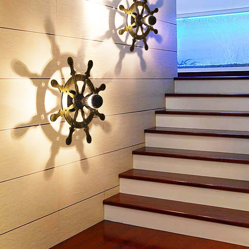 Frendorf | Moderne schöne Wandlampe Holz einzelne Licht braune Wandlampe für Flur Pflegezimmer