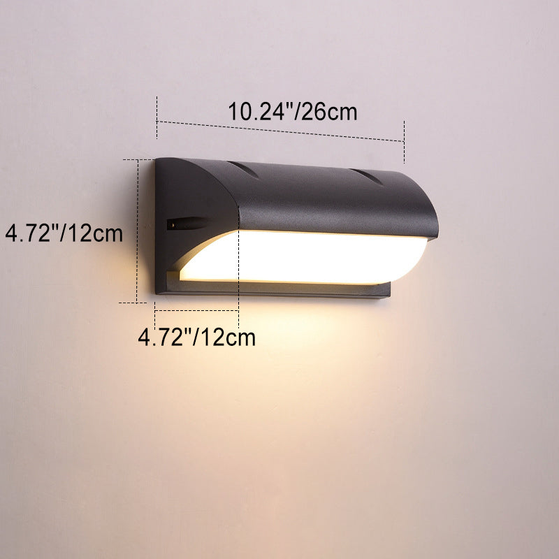 Frendorf | Zynistra AquaGlow Außenwandleuchte | Geometrisches Design | Wasserdicht | LED mit Sensor