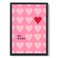 Be Mine Herzen Rahmen Kunstdruck