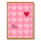 Be Mine Herzen Rahmen Kunstdruck