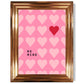 Be Mine Herzen Rahmen Kunstdruck