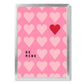 Be Mine Herzen Rahmen Kunstdruck