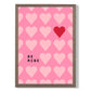 Be Mine Herzen Rahmen Kunstdruck