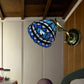 Frendorf | 1 Lichtschalen Wandverlichting Barock Stil Buntglas Wandmontage Licht in Blau für Flur