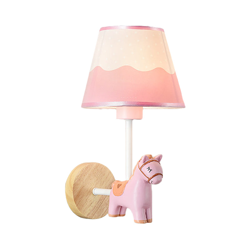 Frendorf | Moderne Wandlampe Reduzierter Schatten Einzel Licht Holz Wandlampe mit Tier für Teen