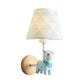 Frendorf | Moderne Wandlampe Reduzierter Schatten Einzel Licht Holz Wandlampe mit Tier für Teen