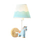 Frendorf | Moderne Wandlampe Reduzierter Schatten Einzel Licht Holz Wandlampe mit Tier für Teen