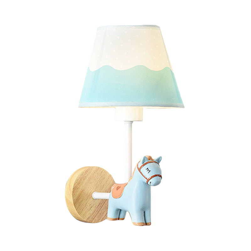 Frendorf | Moderne Wandlampe Reduzierter Schatten Einzel Licht Holz Wandlampe mit Tier für Teen