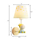 Frendorf | Moderne Wandlampe Reduzierter Schatten Einzel Licht Holz Wandlampe mit Tier für Teen