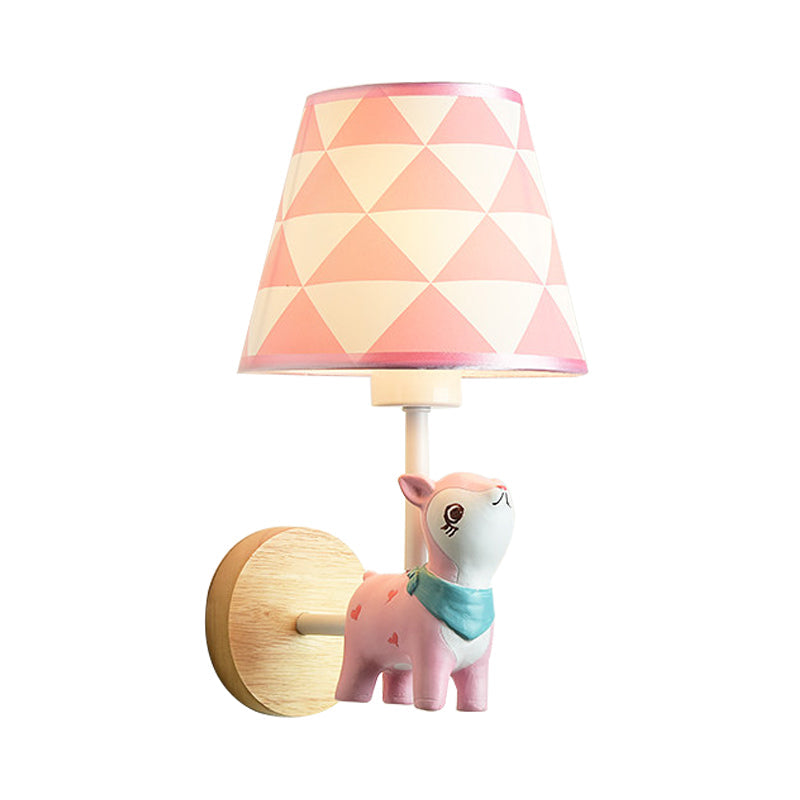Frendorf | Moderne Wandlampe Reduzierter Schatten Einzel Licht Holz Wandlampe mit Tier für Teen