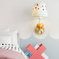 Frendorf | Moderne Wandlampe Reduzierter Schatten Einzel Licht Holz Wandlampe mit Tier für Teen