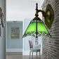 Frendorf | Tiffany Pyramide Wandlamp Gestraald Glas 1 Licht Wandverlichting in Groen/Blauw/Geel voor Slaapkamer