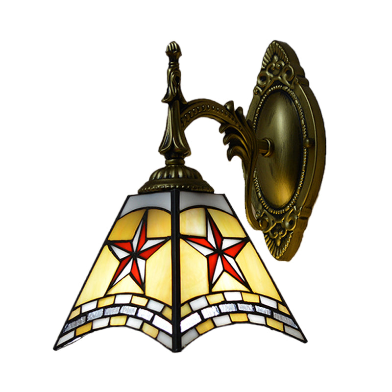 Frendorf | 1 Lichtster Wandverlichting Gevoegd Glas Handgemaakt Missie Wandlamp voor Gang