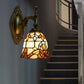Frendorf | Glas-in-lood Bell Wandlamp Barokstijl 1 Licht Wandarmatuur voor Bedside