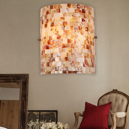 Frendorf | Shell Wandmontage Verlichting Rustieke Loft 1 Lamp Wandlamp Licht in Beige voor Woonkamer