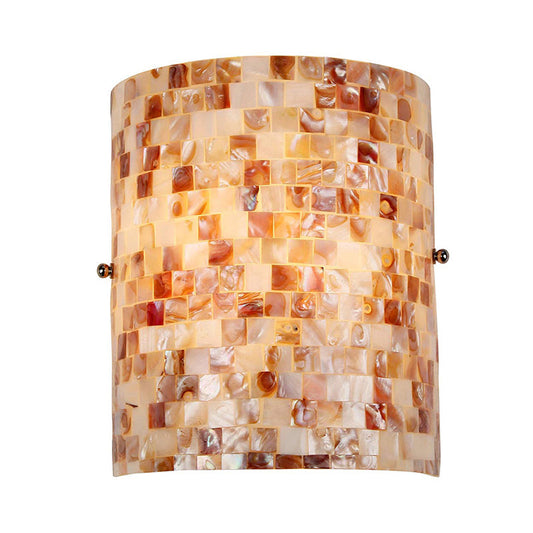 Frendorf | Shell Wandmontage Verlichting Rustieke Loft 1 Lamp Wandlamp Licht in Beige voor Woonkamer