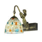 Frendorf | Bowl Wandlamp Fixture Tiffany Shell 1 Kop Witte Sconcelamp Fixture met Zeemeermin Achterplaat