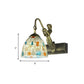 Frendorf | Bowl Wandlamp Fixture Tiffany Shell 1 Kop Witte Sconcelamp Fixture met Zeemeermin Achterplaat