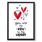 Key to my Heart Gerahter Kunstdruck