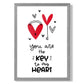 Key to my Heart Gerahter Kunstdruck