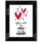 Key to my Heart Gerahter Kunstdruck