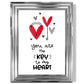 Key to my Heart Gerahter Kunstdruck