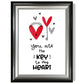 Key to my Heart Gerahter Kunstdruck