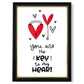 Key to my Heart Gerahter Kunstdruck