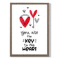 Key to my Heart Gerahter Kunstdruck