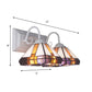 Frendorf | 2 Lichten Piramide Wandlamp Geel Glas Missie Stijl Wandarmatuur Licht in Brons voor Slaapkamer