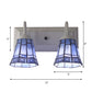 Frendorf | Bell Wandverlichting Mission Style Gehard Glas 2 Koppen Wandlamp in Blauw voor Eetkamer