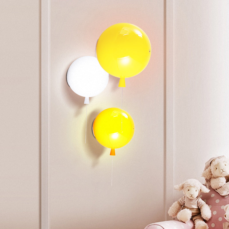 Kreative ballonförmige Wandleuchte Eine Glühlampe Glas Wandlicht für Babyzimmer Flur