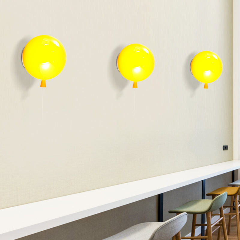 Kreative ballonförmige Wandleuchte Eine Glühlampe Glas Wandlicht für Babyzimmer Flur