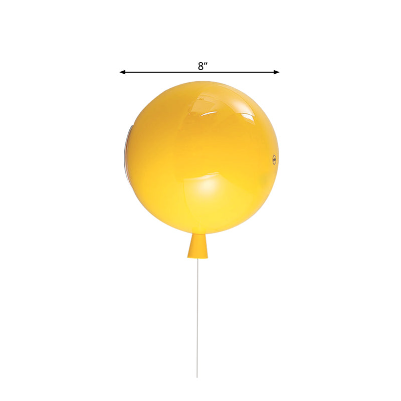 Kreative ballonförmige Wandleuchte Eine Glühlampe Glas Wandlicht für Babyzimmer Flur