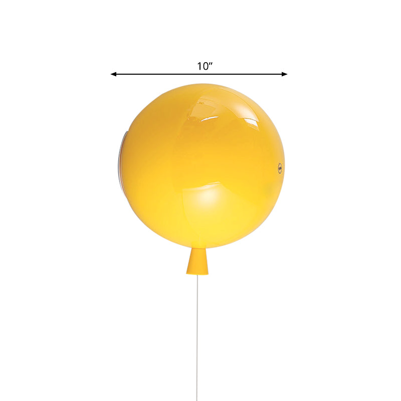 Kreative ballonförmige Wandleuchte Eine Glühlampe Glas Wandlicht für Babyzimmer Flur