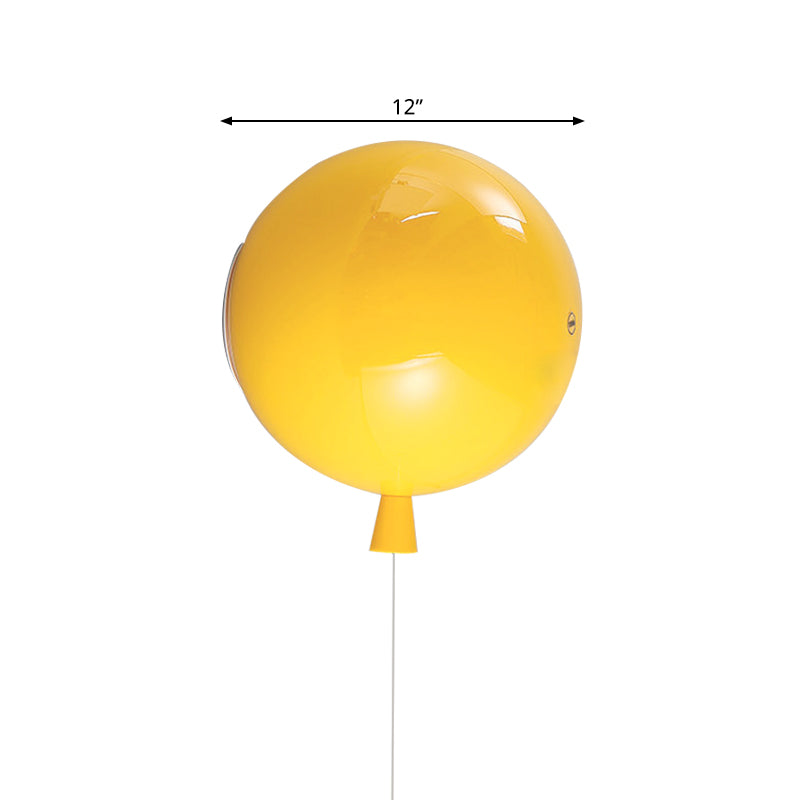 Kreative ballonförmige Wandleuchte Eine Glühlampe Glas Wandlicht für Babyzimmer Flur