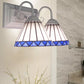 Frendorf | Witte Glazen Kegel Wandlamp Tiffany Stijl 2 Gloeilampen Wandmontage Verlichting voor Slaapkamer Verlichting