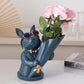 Frendorf | BulldogBloom French Bulldog Blumenvase | Stilvolle Tier-Deko für Zuhause | Handgefertigt | Farbvielfalt