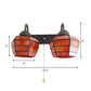 Frendorf | Lantern Wandlicht Armatuur Tiffany Glas-in-lood 2 Koppen Oranje Wandlamp met Trekschakelaar